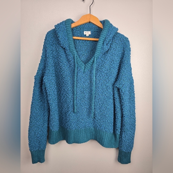 POL Sweaters - Pol Anthropologie POL15 Women's Sz Large Popcorn  Pullover Sweater Hooded